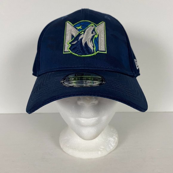 NEW Minnesota Timberwolves New Era 39Thirty Camo Hat Cap Size Medium/Large M/L - Picture 2 of 11